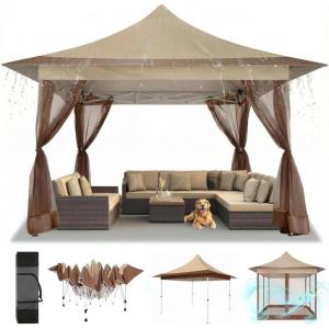 image:imageCOBIZI 12x12 Pop Up Gazebo On Clearance  Upgrade Easy Up Metal Outdoor Canopy Waterproof  Portable Gazebo with Mosquito Nettings 4 Ropes 8 Stakes and Carry Bag for Patio GardenLight GrayKhaki 3 Year Warranty