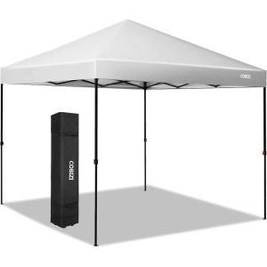 image:imageCOBIZI 12x12 Pop Up Gazebo On Clearance  Upgrade Easy Up Metal Outdoor Canopy Waterproof  Portable Gazebo with Mosquito Nettings 4 Ropes 8 Stakes and Carry Bag for Patio GardenLight Graysky