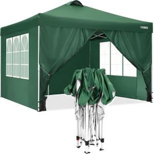 image:imageCOBIZI 12x12 Pop Up Gazebo On Clearance  Upgrade Easy Up Metal Outdoor Canopy Waterproof  Portable Gazebo with Mosquito Nettings 4 Ropes 8 Stakes and Carry Bag for Patio GardenLight Grayorange