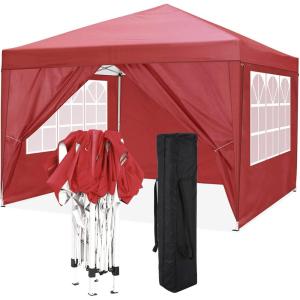 image:imageCOBIZI 12x12 Pop Up Gazebo On Clearance Canopy Tent Easy Up Outdoor Gazebo Waterproof Upgrade with Mosquito Nettings and Carry Bag for Patio Garden LawnRed