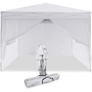 image:imageCOBIZI 12x12 Pop Up Gazebo On Clearance Canopy Tent Easy Up Outdoor Gazebo Waterproof Upgrade with Mosquito Nettings and Carry Bag for Patio Garden LawnPearl White