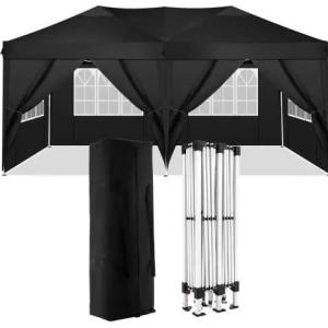 image:imageCOBIZI 12x12 Pop Up Gazebo On Clearance Canopy Tent Easy Up Outdoor Gazebo Waterproof Upgrade with Mosquito Nettings and Carry Bag for Patio Garden Lawn10x10YELLOW