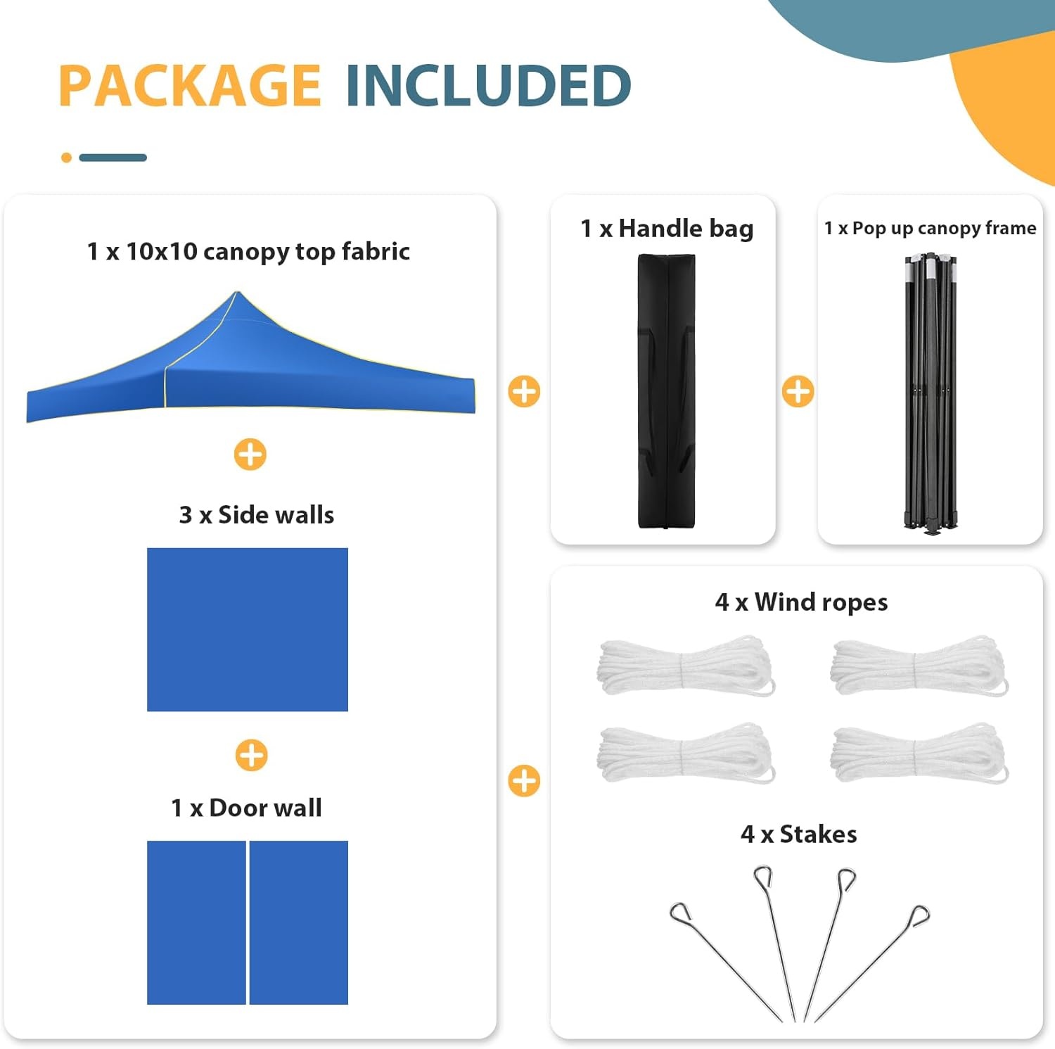 image:imageCOBIZI 10x20 Pop Up Heavy Duty Canopy with Upgrated Hexagonal Legs Easy up Tent for Party Wedding and Commercial Event Outdoor Canopy with Roller Bag Sand Bags Waterproof amp UPF50 BlackBlue
