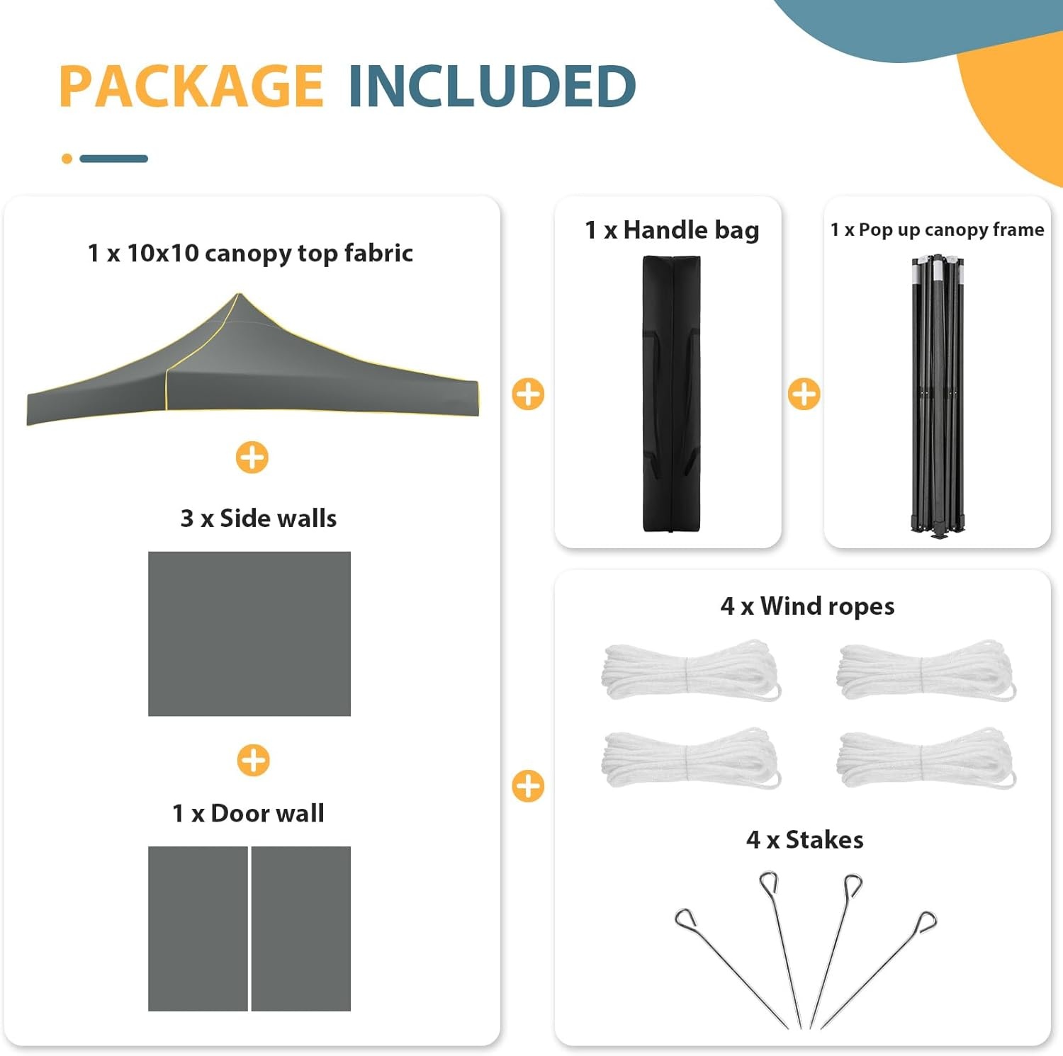 image:imageCOBIZI 10x20 Pop Up Heavy Duty Canopy with Upgrated Hexagonal Legs Easy up Tent for Party Wedding and Commercial Event Outdoor Canopy with Roller Bag Sand Bags Waterproof amp UPF50 BlackGray