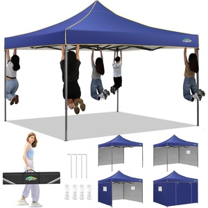 image:imageCOBIZI 10x20 Pop Up Heavy Duty Canopy with Upgrated Hexagonal Legs Easy up Tent for Party Wedding and Commercial Event Outdoor Canopy with Roller Bag Sand Bags Waterproof amp UPF50 BlackNavy Blue