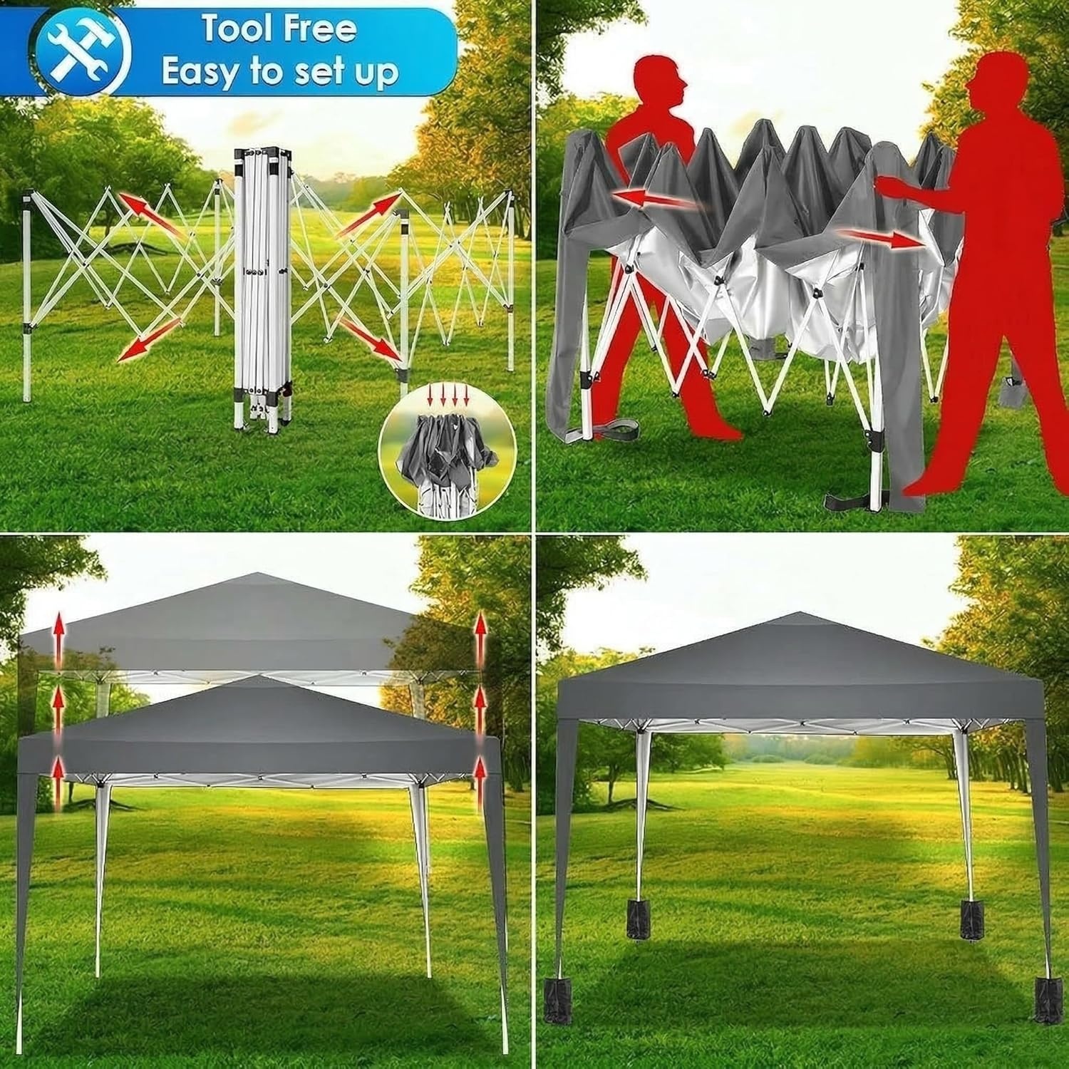 image:imageCOBIZI 10x20 FT Pop up Canopy Tent with Sidewalls Party Tents for Parties Carpas para Fiestas Easy Set Large Outdoor Popup Patio Gazebo for BackyardWeddingsVendorCommercial EventWhite UpgradeDimGray