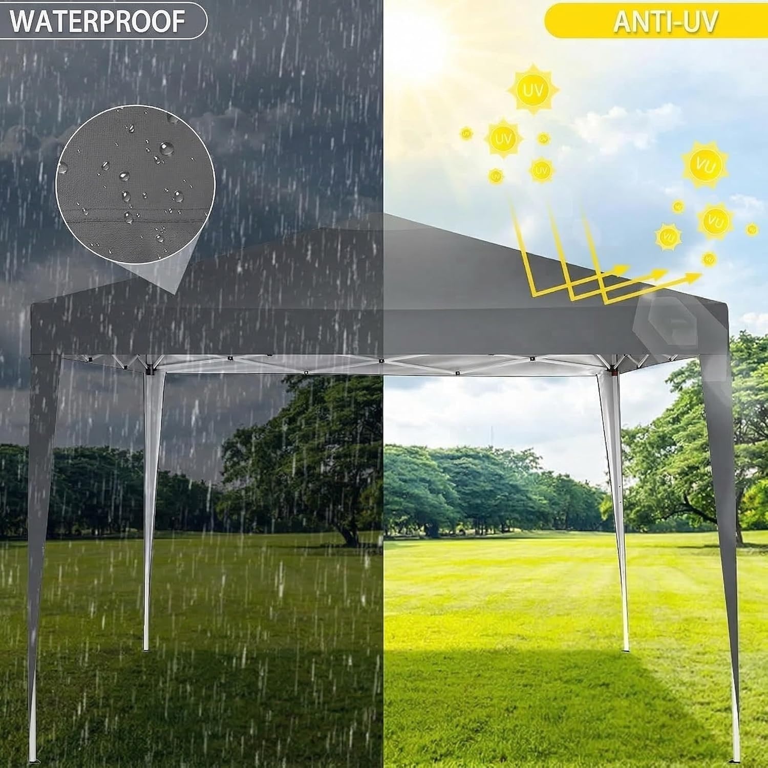 image:imageCOBIZI 10x20 FT Pop up Canopy Tent with Sidewalls Party Tents for Parties Carpas para Fiestas Easy Set Large Outdoor Popup Patio Gazebo for BackyardWeddingsVendorCommercial EventWhite UpgradeDimGray