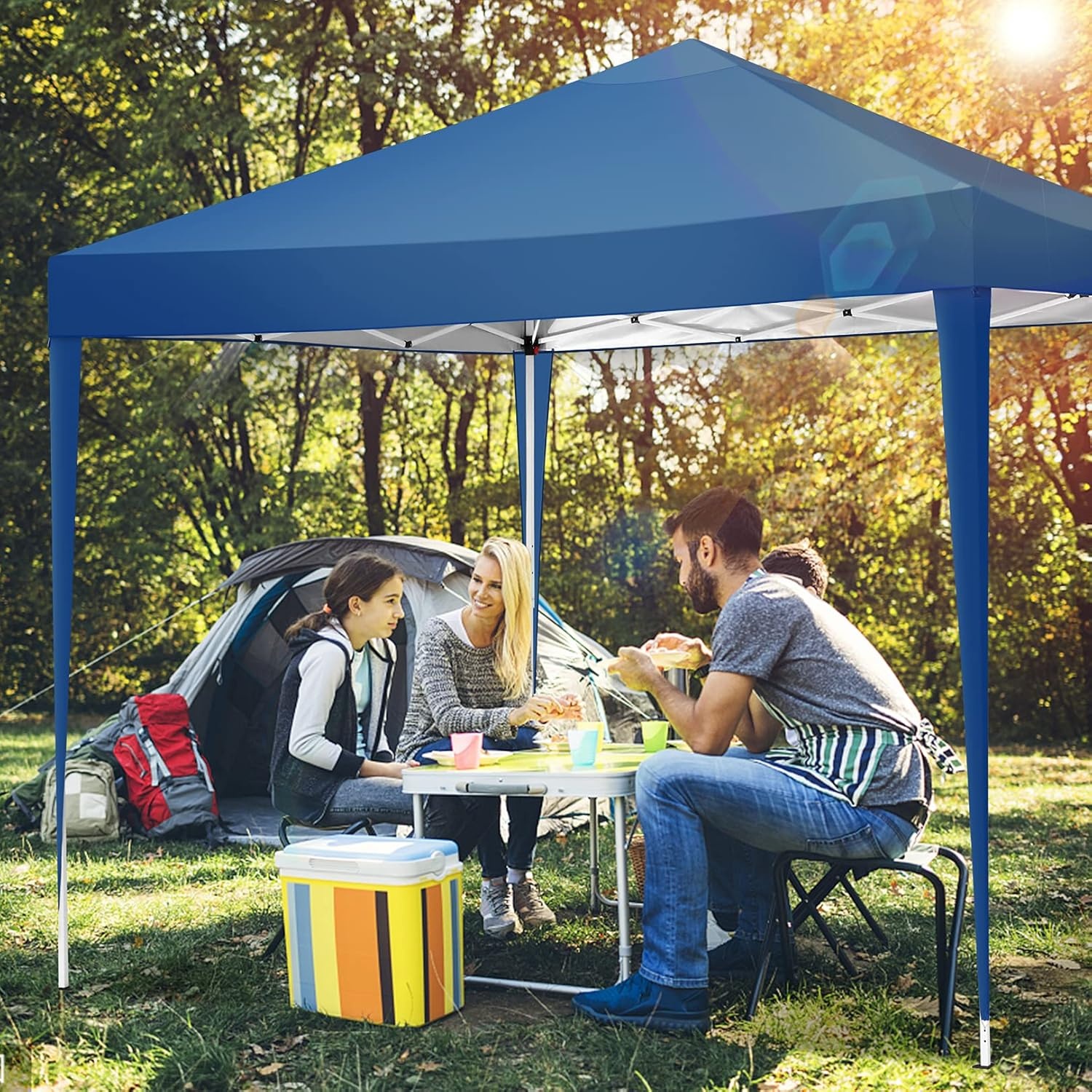 image:imageCOBIZI 10x20 FT Pop up Canopy Tent with Sidewalls Party Tents for Parties Carpas para Fiestas Easy Set Large Outdoor Popup Patio Gazebo for BackyardWeddingsVendorCommercial EventWhite UpgradeBlue
