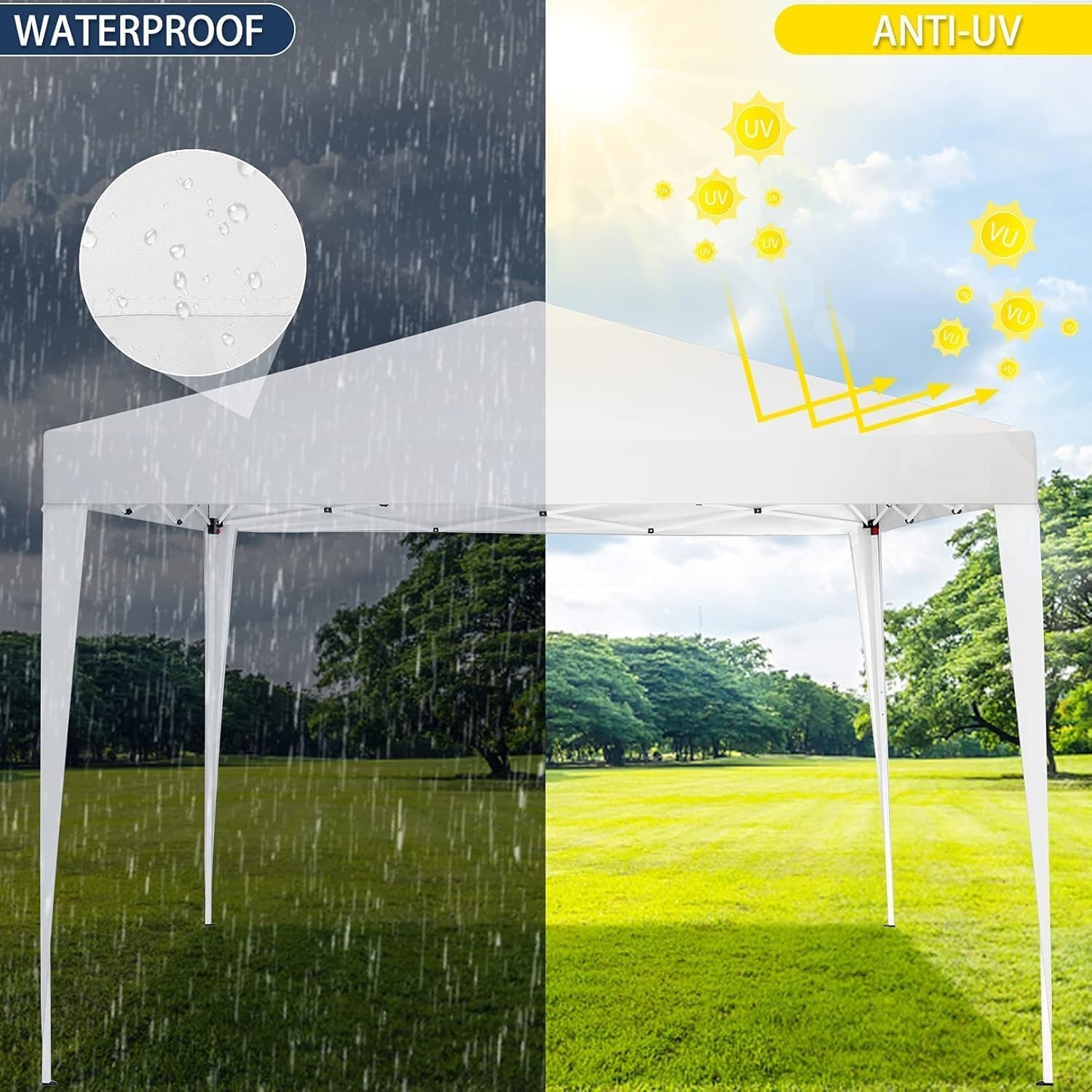 image:imageCOBIZI 10x20 FT Pop up Canopy Tent with Sidewalls Party Tents for Parties Carpas para Fiestas Easy Set Large Outdoor Popup Patio Gazebo for BackyardWeddingsVendorCommercial EventWhite UpgradeWHITE