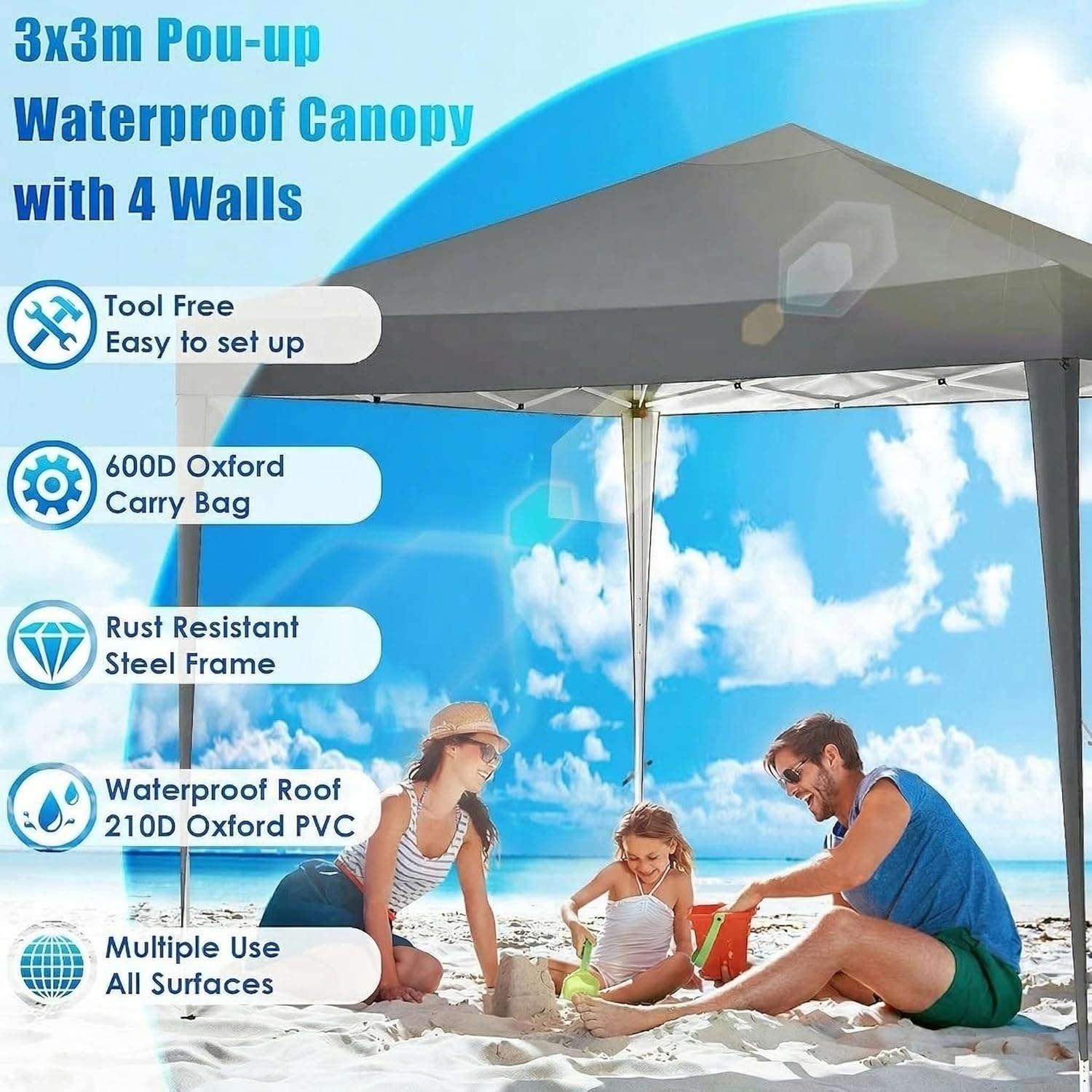image:imageCOBIZI 10x20 FT Pop up Canopy Tent with Sidewalls Party Tents for Parties Carpas para Fiestas Easy Set Large Outdoor Popup Patio Gazebo for BackyardWeddingsVendorCommercial EventWhite UpgradeDimGray