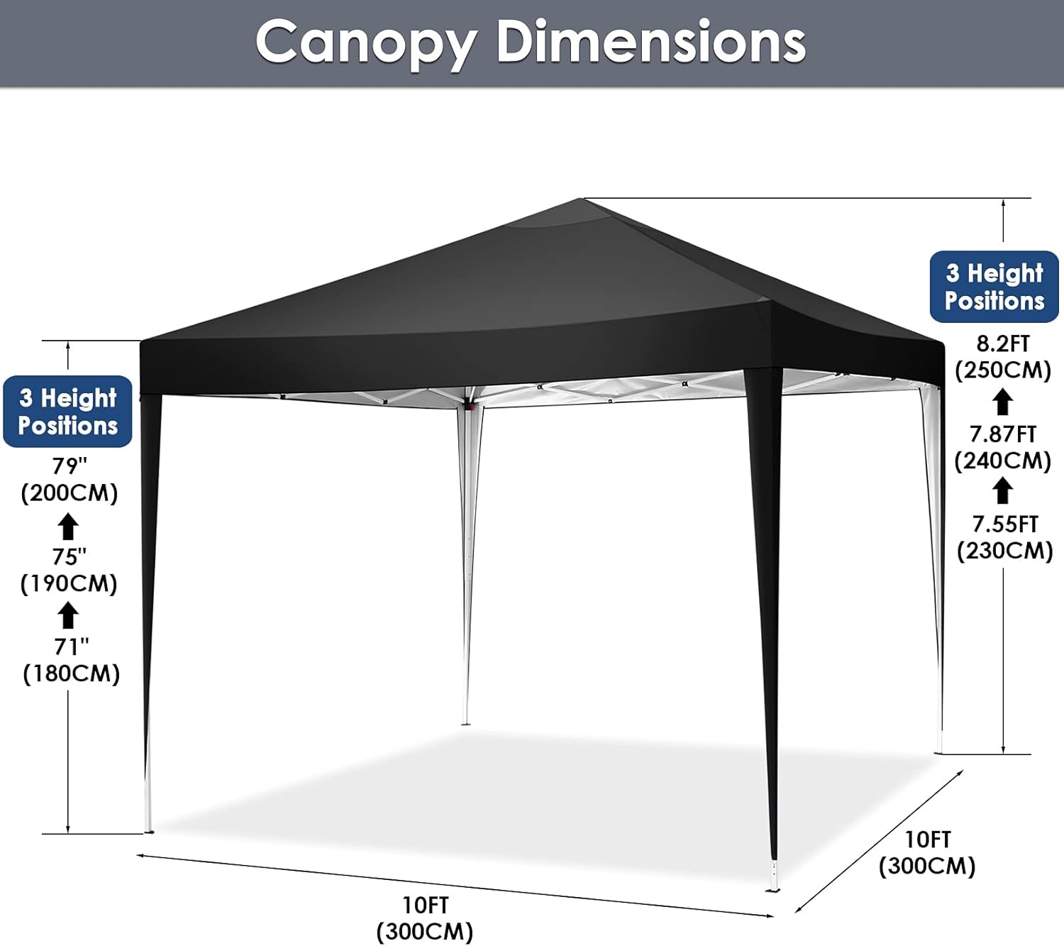 image:imageCOBIZI 10x20 FT Pop up Canopy Tent with Sidewalls Party Tents for Parties Carpas para Fiestas Easy Set Large Outdoor Popup Patio Gazebo for BackyardWeddingsVendorCommercial EventWhite UpgradeBlack
