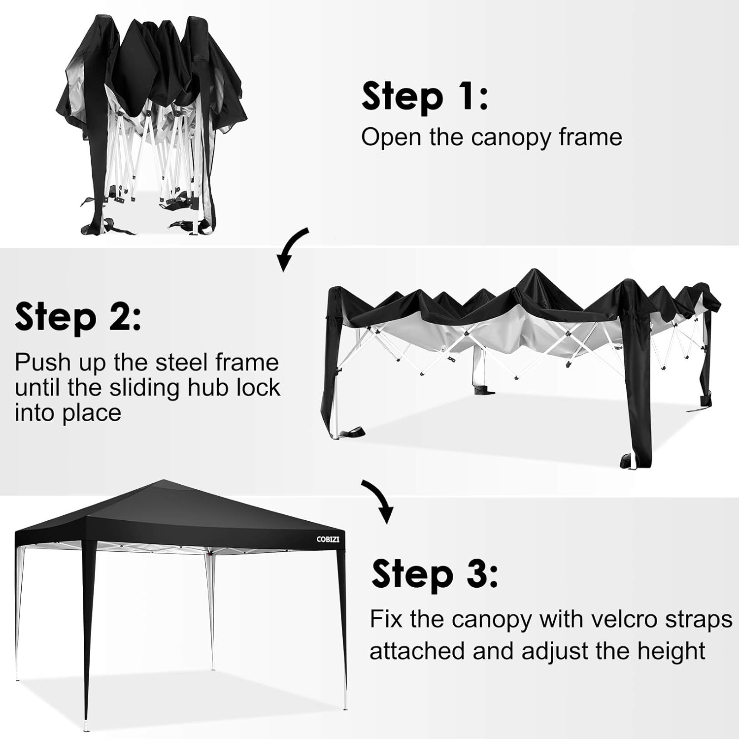 image:imageCOBIZI 16x16 Pop up Gazebo on Clearance Hexagonal Outdoor Canopy Tent with Mosquito Netting Adjustable Height and 256 Square ft of Shade for Party Backyard Gardens with Vented TopBrownDark Green