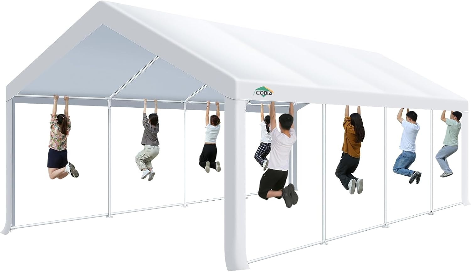 image:imageCOBIZI 20x30 FT Party Tent Heavy Duty Large Outdoor Event Tents for Parties with 8 Sidewalls amp Builtin SandbagsWaterproof Wedding Canopy Tent Gazebo Commercial Tents for CarportPatioWhiteReds