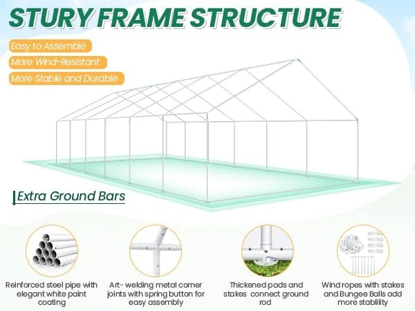 image:imageCOBIZI 20x30 FT Party Tent Heavy Duty Large Outdoor Event Tents for Parties with 8 Sidewalls amp Builtin SandbagsWaterproof Wedding Canopy Tent Gazebo Commercial Tents for CarportPatioWhiteWhite