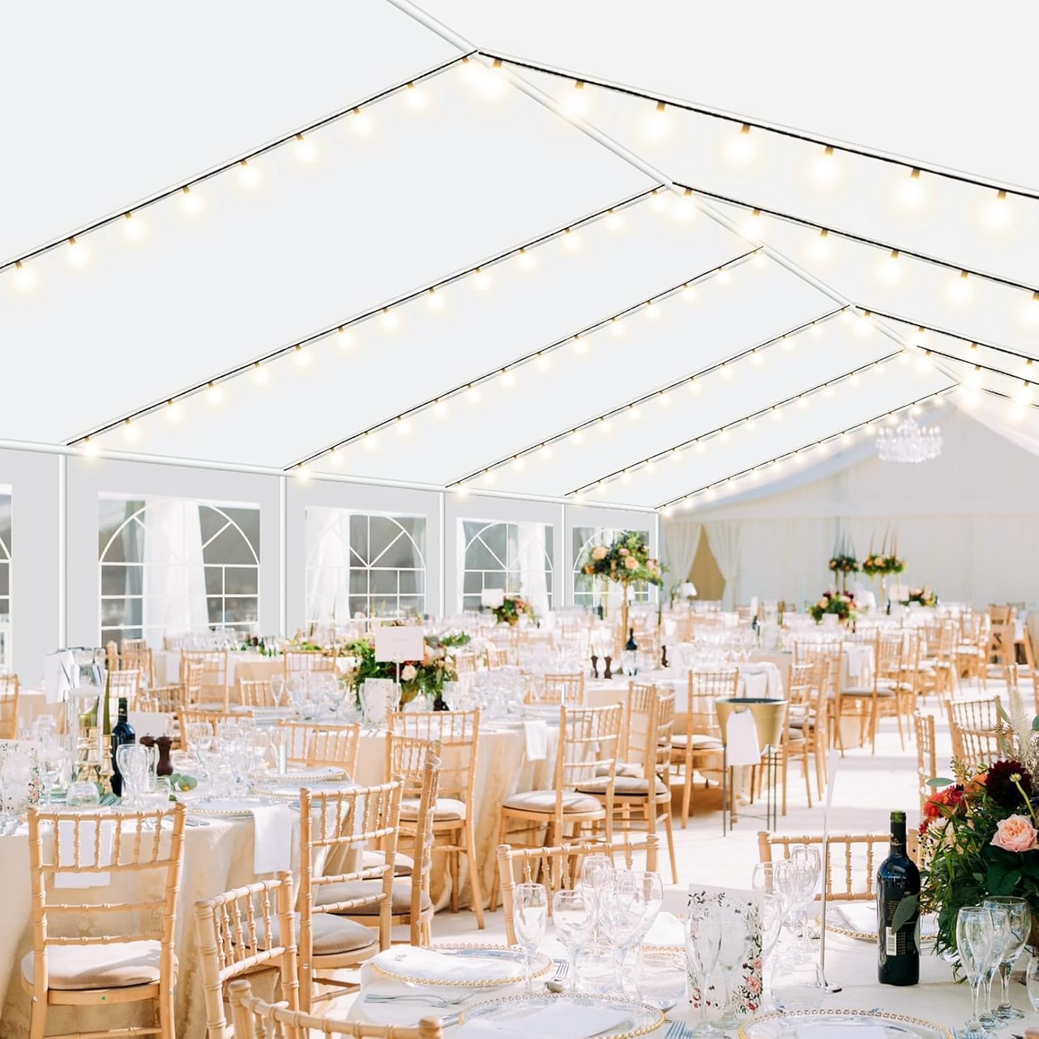 image:imageCOBIZI 20x30 FT Party Tent Heavy Duty Large Outdoor Event Tents for Parties with 8 Sidewalls amp Builtin SandbagsWaterproof Wedding Canopy Tent Gazebo Commercial Tents for CarportPatioWhiteWhite
