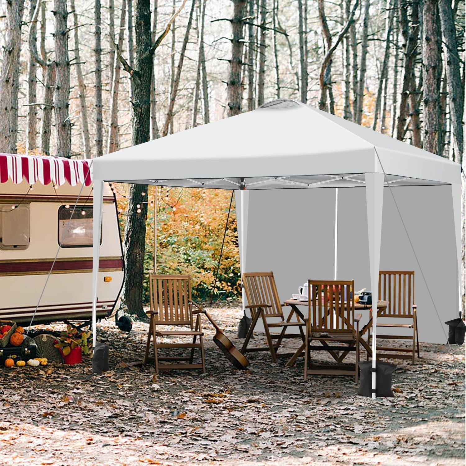 image:imageCOBIZI 20x30 Outdoor Party Tent Heavy Duty Waterproof Canopy Shelter with 8 Sidewalls amp 12 Church Windows White Powder Coating Builtin Sandbag Commercial Event Tents for Parties Wedding Patio BBQmetallic silver