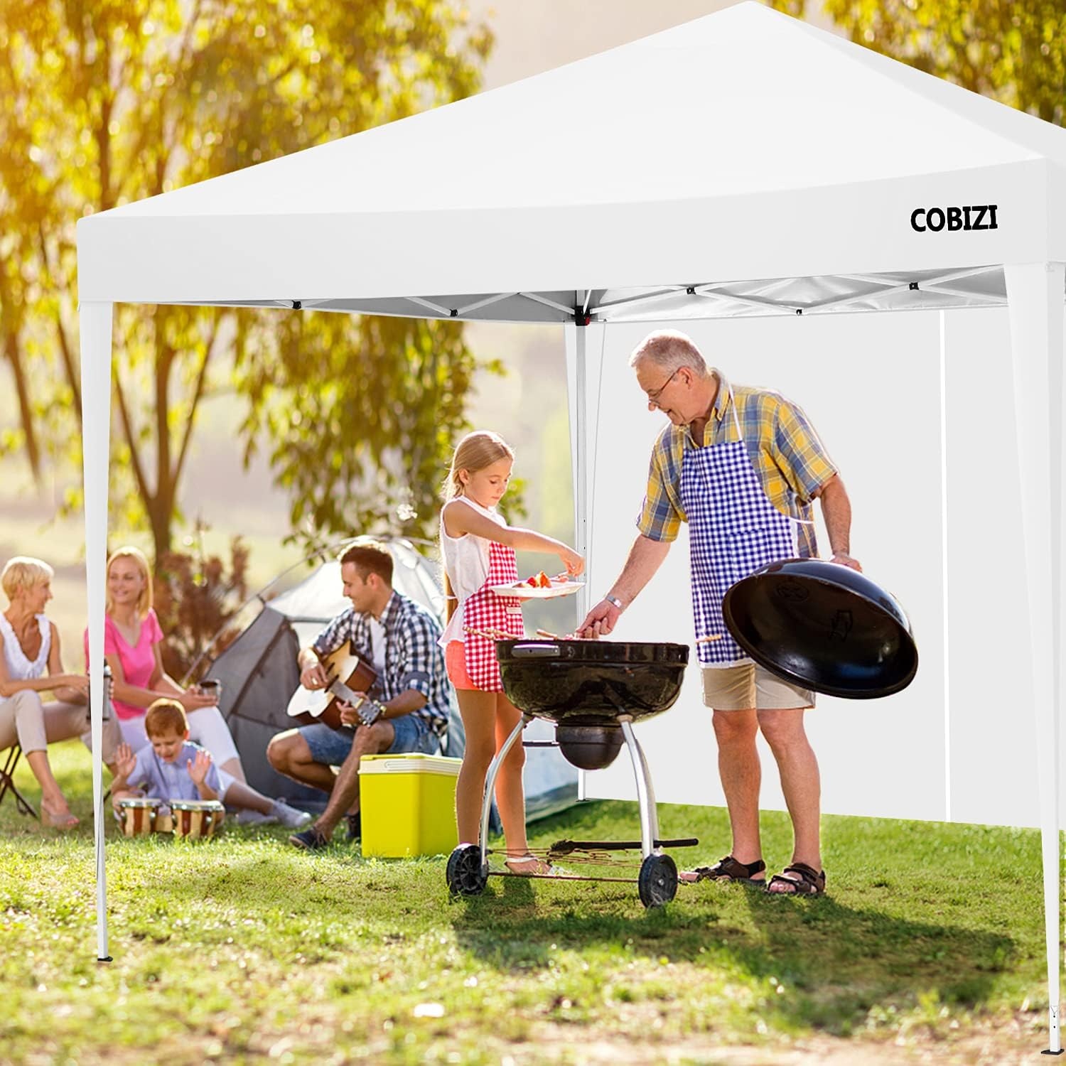 image:imageCOBIZI 20x30 Outdoor Party Tent Heavy Duty Waterproof Canopy Shelter with 8 Sidewalls amp 12 Church Windows White Powder Coating Builtin Sandbag Commercial Event Tents for Parties Wedding Patio BBQWhite
