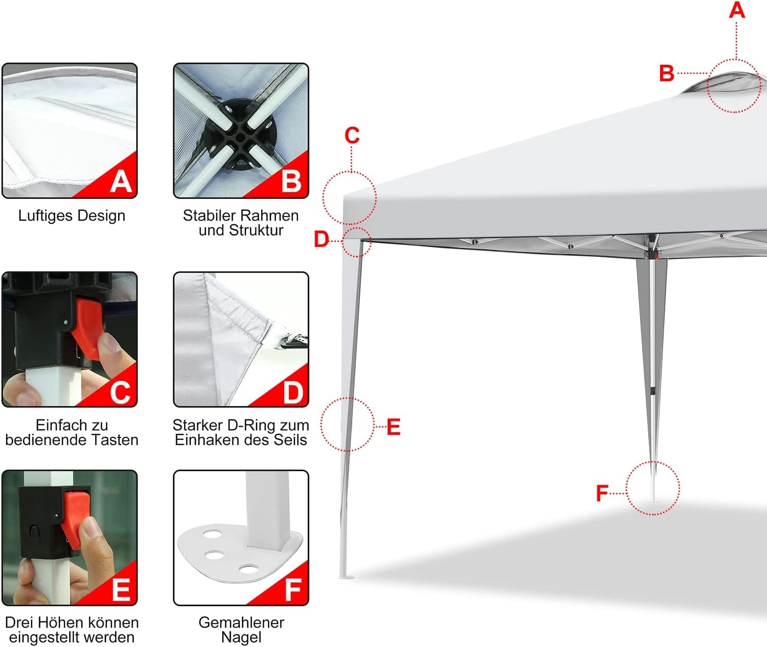 image:imageCOBIZI 20x30 Outdoor Party Tent Heavy Duty Waterproof Canopy Shelter with 8 Sidewalls amp 12 Church Windows White Powder Coating Builtin Sandbag Commercial Event Tents for Parties Wedding Patio BBQmetallic silver