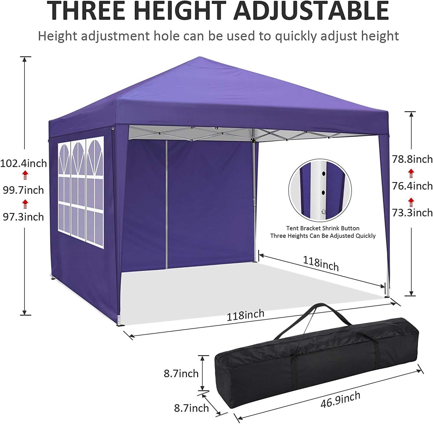 image:imageCOBIZI 20x30 Outdoor Party Tent Heavy Duty Waterproof Canopy Shelter with 8 Sidewalls amp 12 Church Windows White Powder Coating Builtin Sandbag Commercial Event Tents for Parties Wedding Patio BBQLight Pink