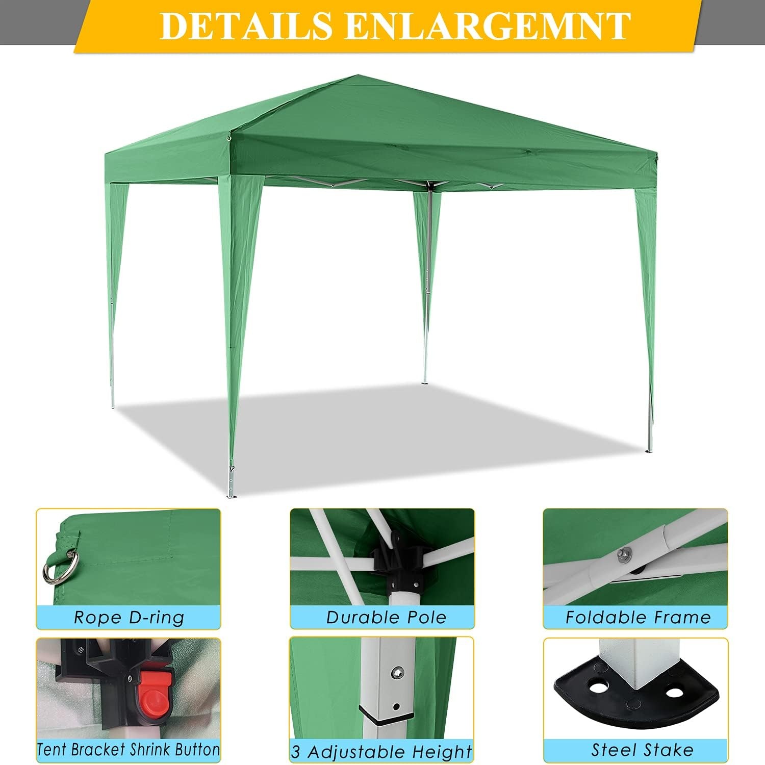 image:imageCOBIZI 20x30 Outdoor Party Tent Heavy Duty Waterproof Canopy Shelter with 8 Sidewalls amp 12 Church Windows White Powder Coating Builtin Sandbag Commercial Event Tents for Parties Wedding Patio BBQGN
