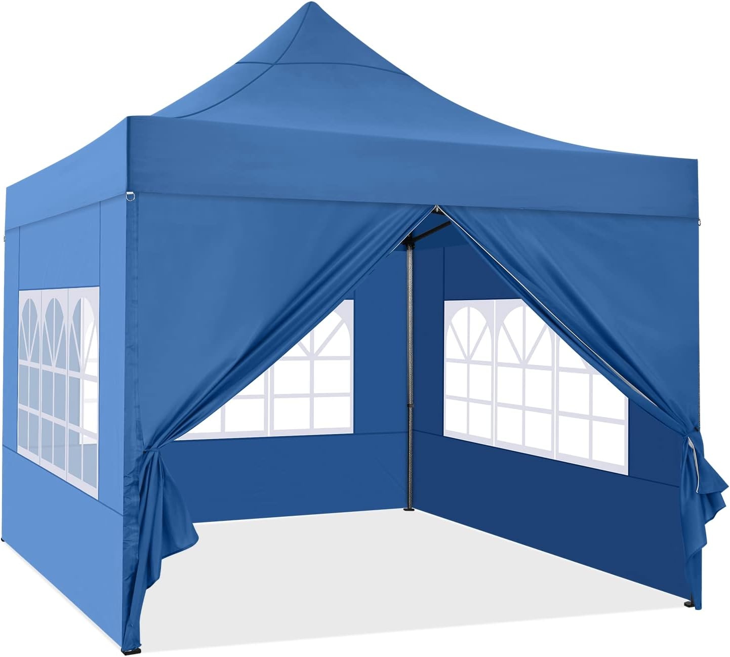 image:imageCOBIZI 66x66 Pop up Canopy Tent 66x66 Canopy No Sidewall Waterproof Heavy Duty Commercial for Parties Outdoor Garden Gazebo Tent Carry Bag with Wheel66x66ft No Sidewalls BlackBlue