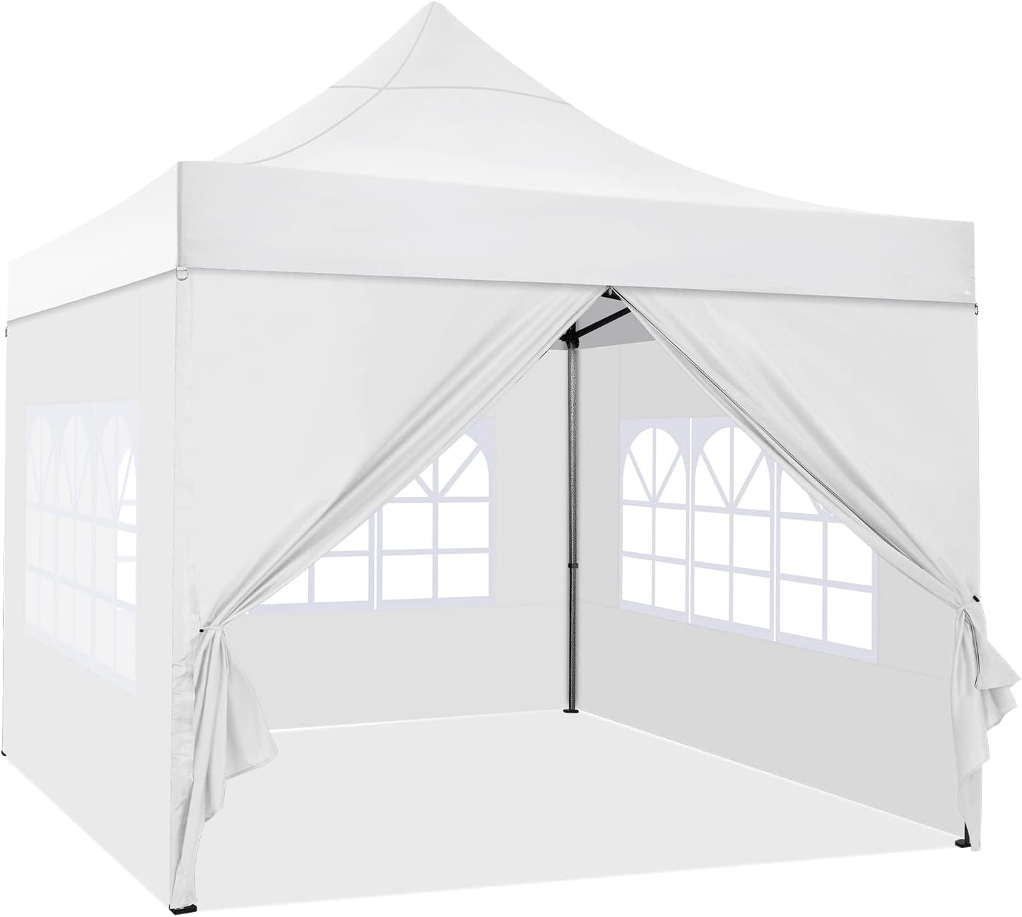 image:imageCOBIZI 66x66 Pop up Canopy Tent 66x66 Canopy No Sidewall Waterproof Heavy Duty Commercial for Parties Outdoor Garden Gazebo Tent Carry Bag with Wheel66x66ft No Sidewalls BlackWhite
