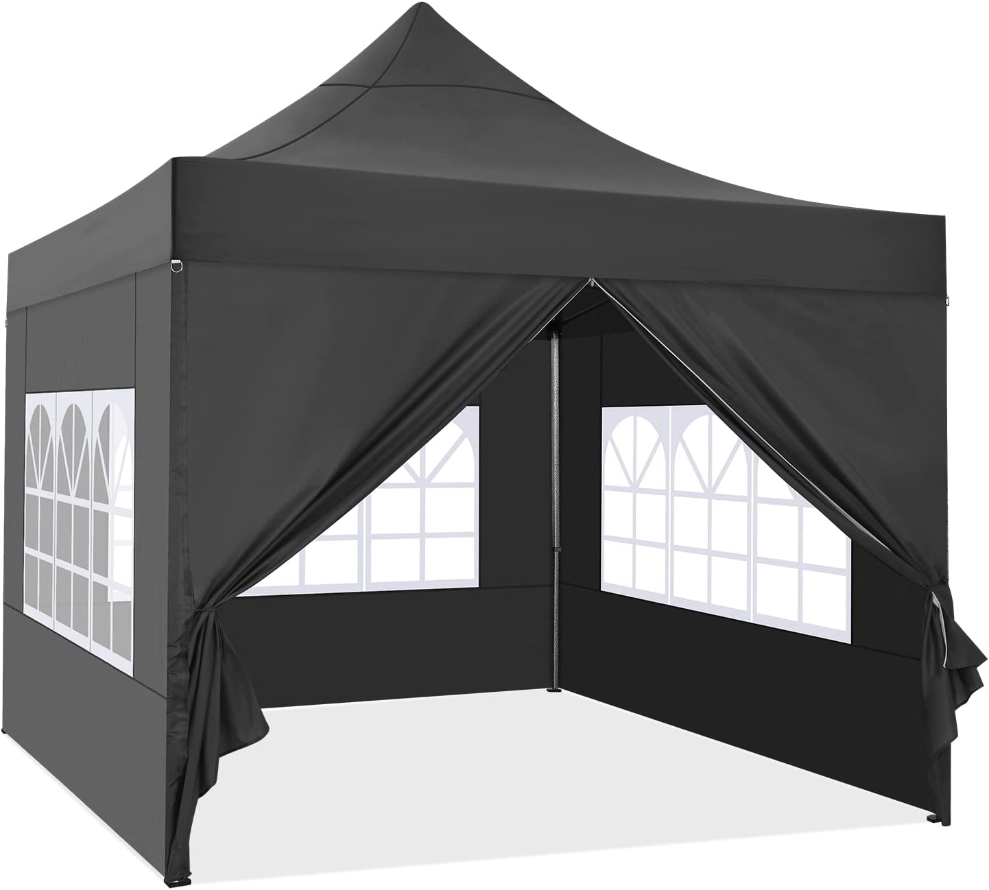 image:imageCOBIZI 66x66 Pop up Canopy Tent 66x66 Canopy No Sidewall Waterproof Heavy Duty Commercial for Parties Outdoor Garden Gazebo Tent Carry Bag with Wheel66x66ft No Sidewalls BlackBlack