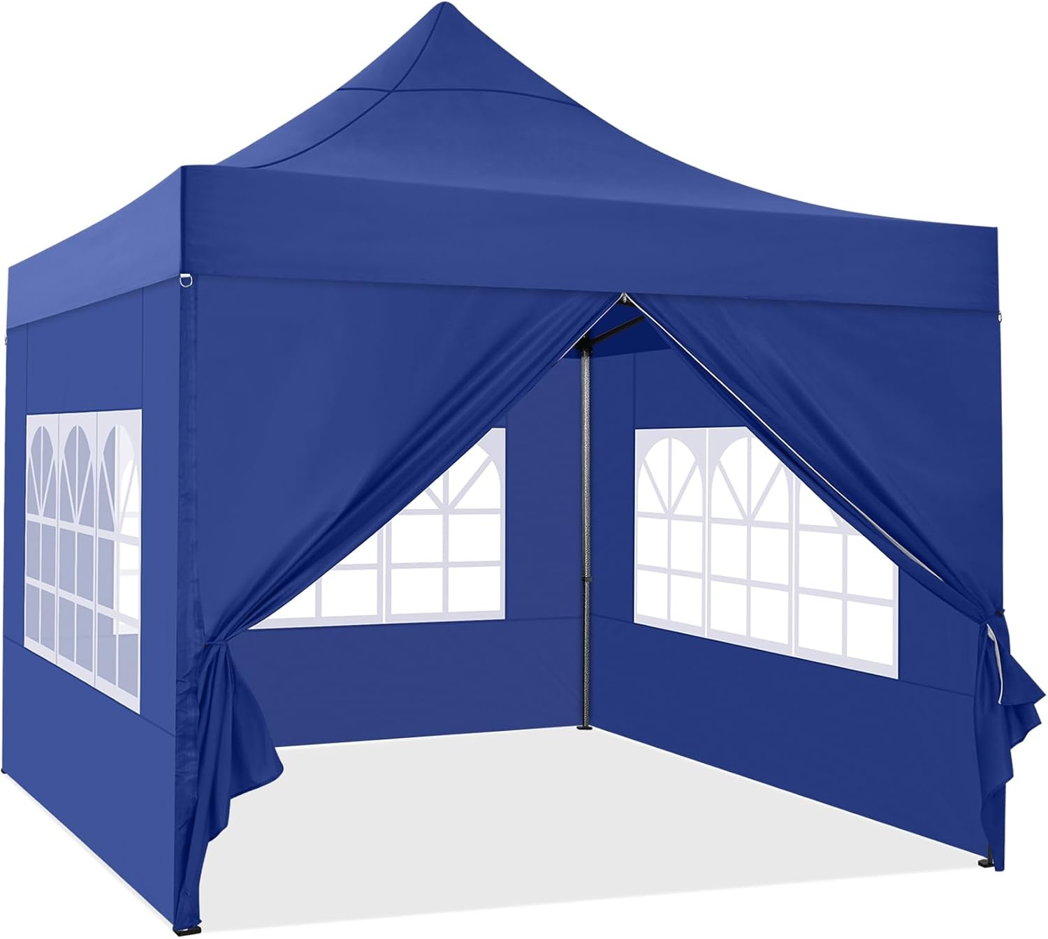 image:imageCOBIZI 66x66 Pop up Canopy Tent 66x66 Canopy No Sidewall Waterproof Heavy Duty Commercial for Parties Outdoor Garden Gazebo Tent Carry Bag with Wheel66x66ft No Sidewalls BlackDark Blue