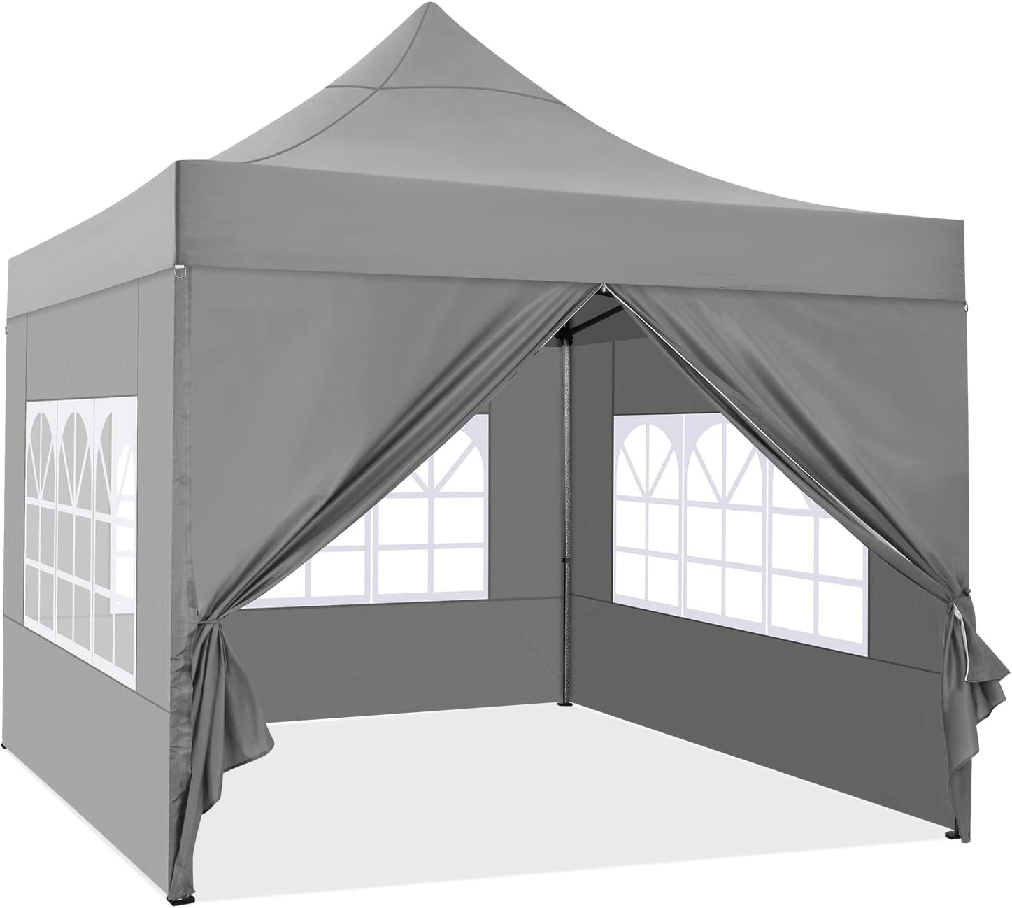 image:imageCOBIZI 66x66 Pop up Canopy Tent 66x66 Canopy No Sidewall Waterproof Heavy Duty Commercial for Parties Outdoor Garden Gazebo Tent Carry Bag with Wheel66x66ft No Sidewalls BlackGray