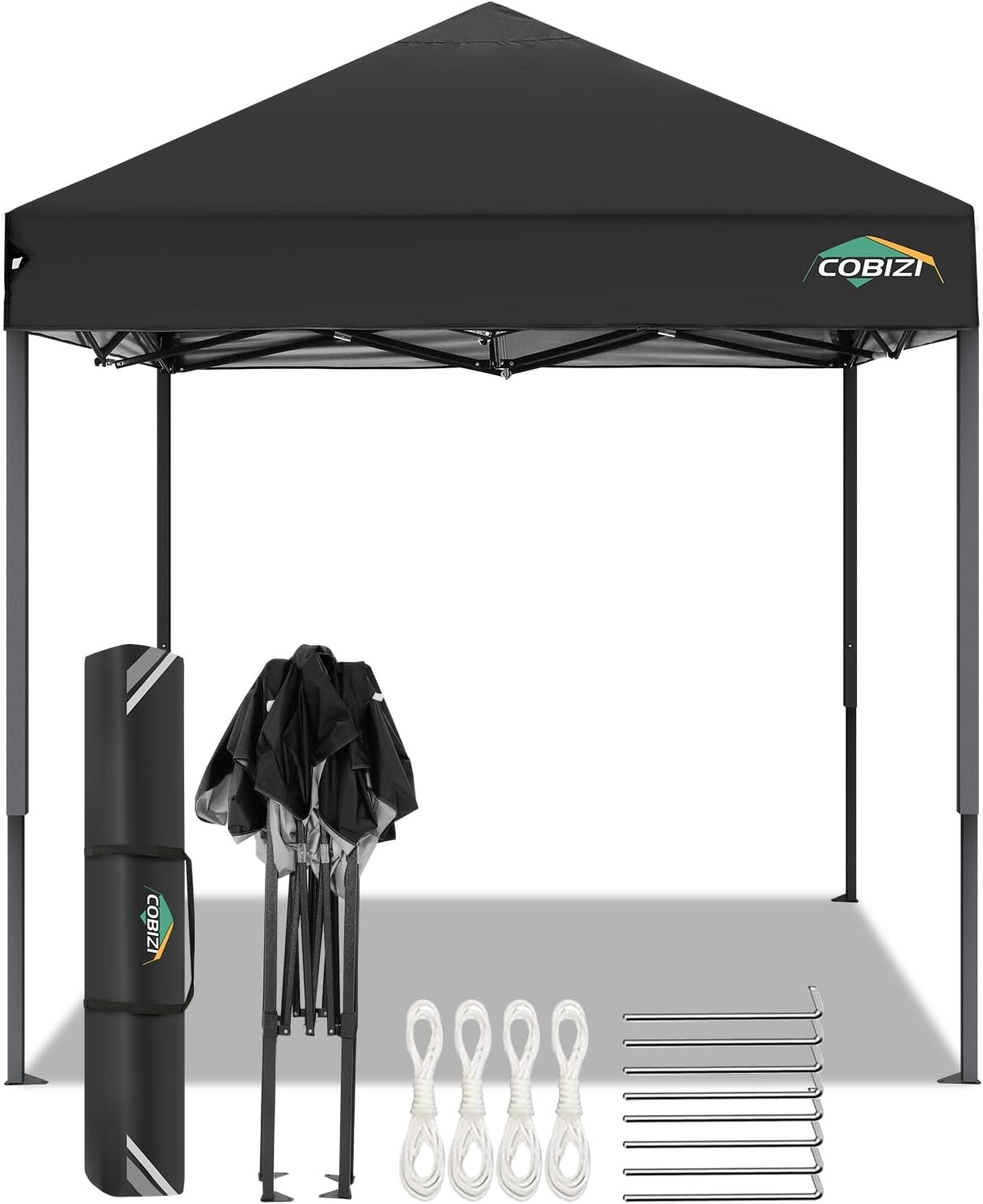 image:imageCOBIZI 66x66ft Pop Up Canopy Tent Heavy Duty Canopy Easy Set up Waterproof Outdoor Canopy Tent for Parties Beach Garden Camping with 1 Handbag 3 Adjustable Heights UPF50 Mist WhiteBlack