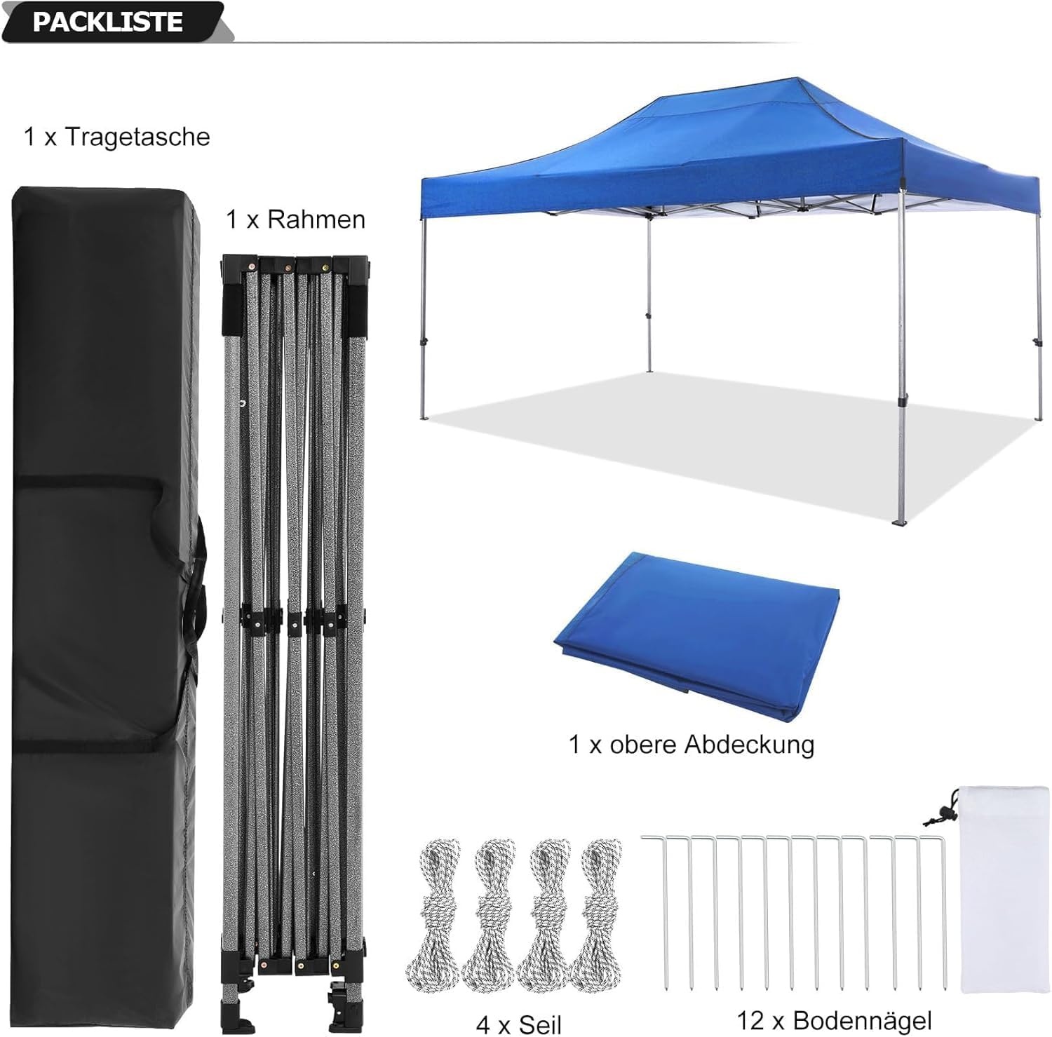 image:imageCOBIZI 66x66ft Pop Up Canopy Tent Heavy Duty Canopy Easy Set up Waterproof Outdoor Canopy Tent for Parties Beach Garden Camping with 1 Handbag 3 Adjustable Heights UPF50 Mist WhiteBlue