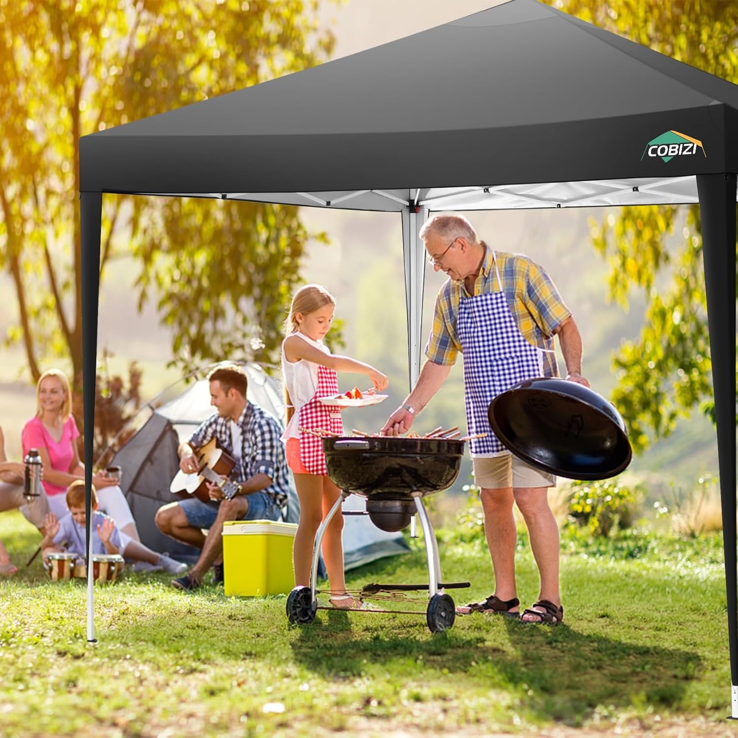 image:imageCOBIZI Gazebo 10x10 Heavy Duty Gazebos with Improved Nettings Outdoor Gazebo Double Roof Patio Gazebos with Metal Steel Frame Outdoor Canopy for Patio Deck Backyard GrayGray1715