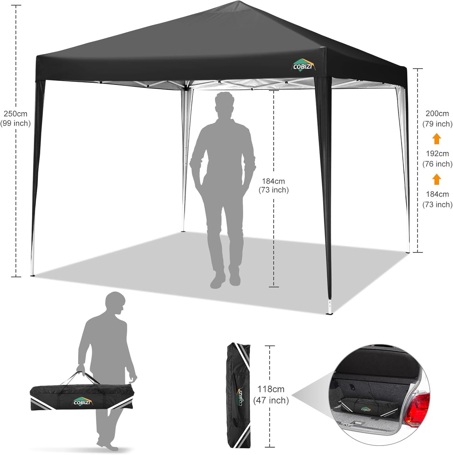 image:imageCOBIZI Gazebo 10x10 Heavy Duty Gazebos with Improved Nettings Outdoor Gazebo Double Roof Patio Gazebos with Metal Steel Frame Outdoor Canopy for Patio Deck Backyard GrayGray1715
