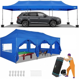 image:imageCOBIZI 10x20 Carport Heavy Duty Car Canopy Portable Garage Car Tent Garage Outdoor Shelter Upgrade Waterproof amp UV Protected with Windproof Ropes amp Builtin Sandbags for Cars Trucks and Boats GrayBlue