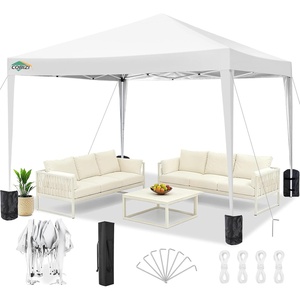 image:imageCOBIZI 10x20 FT Pop up Canopy Tent with Sidewalls Party Tents for Parties Carpas para Fiestas Easy Set Large Outdoor Popup Patio Gazebo for BackyardWeddingsVendorCommercial EventWhite UpgradeWHITE