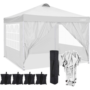 image:imageCOBIZI 16x16 Pop up Gazebo on Clearance Hexagonal Outdoor Canopy Tent with Mosquito Netting Adjustable Height and 256 Square ft of Shade for Party Backyard Gardens with Vented TopBrownPurple