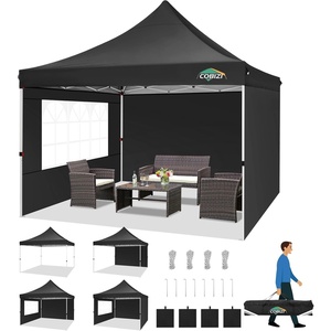 image:imageCOBIZI 20x30 Outdoor Party Tent Heavy Duty Waterproof Canopy Shelter with 8 Sidewalls amp 12 Church Windows White Powder Coating Builtin Sandbag Commercial Event Tents for Parties Wedding Patio BBQBlack