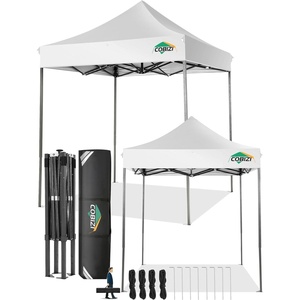 image:imageCOBIZI 66x66 Pop up Canopy Tent 66x66 Canopy No Sidewall Waterproof Heavy Duty Commercial for Parties Outdoor Garden Gazebo Tent Carry Bag with Wheel66x66ft No Sidewalls BlackWhite