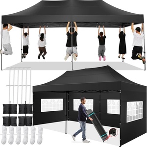image:imageCOBIZI 66x66 Pop up Canopy Tent 66x66 Canopy No Sidewall Waterproof Heavy Duty Commercial for Parties Outdoor Garden Gazebo Tent Carry Bag with Wheel66x66ft No Sidewalls BlackSpace Black