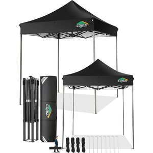 image:imageCOBIZI 66x66 Pop up Canopy Tent 66x66 Canopy No Sidewall Waterproof Heavy Duty Commercial for Parties Outdoor Garden Gazebo Tent Carry Bag with Wheel66x66ft No Sidewalls BlackBlack